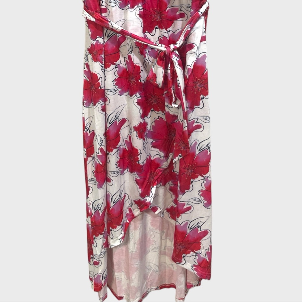 Maternity Nursing Pink Floral Faux Wrap Dress Size - Picture 8 of 11
